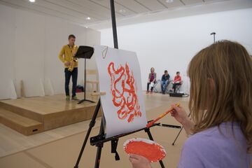 Aufnahme  der Veranstaltung Familientag „Der blaue Reiter“ in der Fondation Beyeler